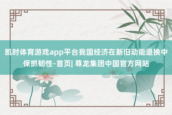 凯时体育游戏app平台我国经济在新旧动能退换中保抓韧性-首页| 尊龙集团中国官方网站