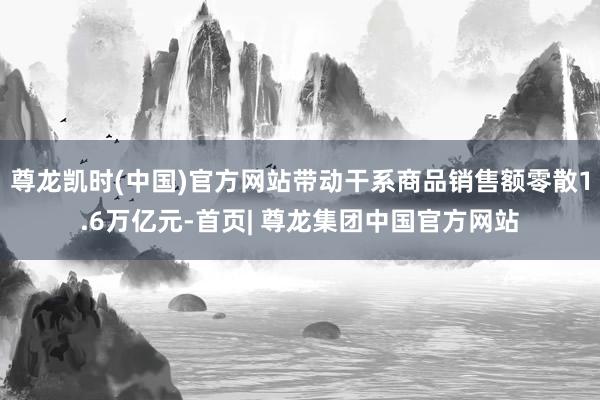 尊龙凯时(中国)官方网站带动干系商品销售额零散1.6万亿元-首页| 尊龙集团中国官方网站