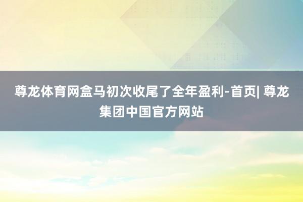 尊龙体育网盒马初次收尾了全年盈利-首页| 尊龙集团中国官方网站
