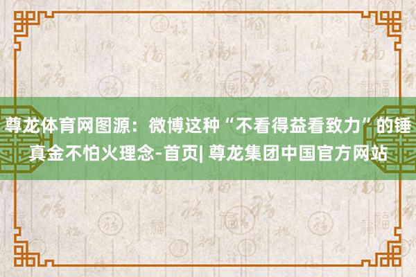 尊龙体育网图源：微博这种“不看得益看致力”的锤真金不怕火理念-首页| 尊龙集团中国官方网站