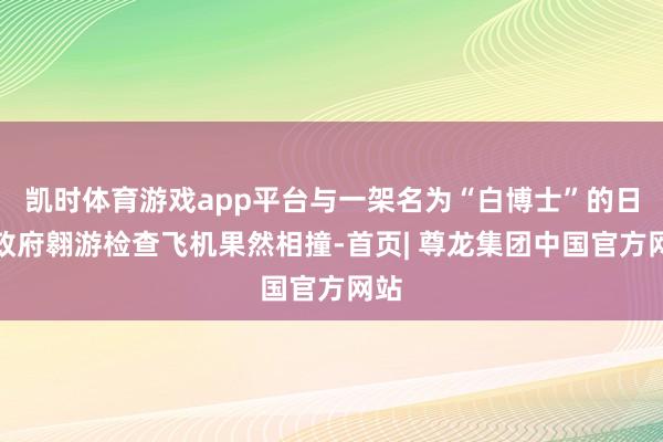 凯时体育游戏app平台与一架名为“白博士”的日本政府翱游检查飞机果然相撞-首页| 尊龙集团中国官方网站