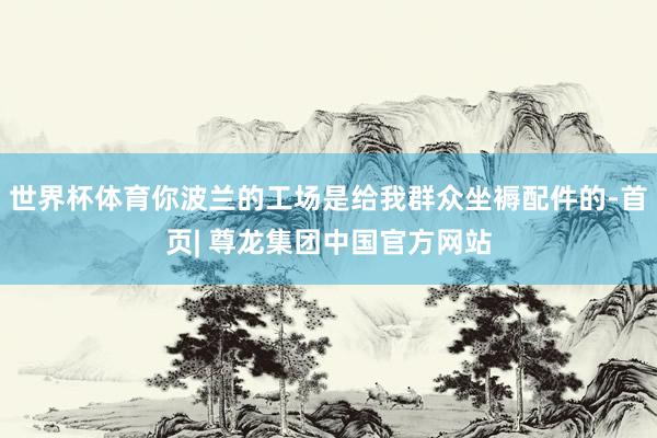 世界杯体育你波兰的工场是给我群众坐褥配件的-首页| 尊龙集团中国官方网站