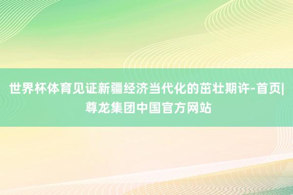 世界杯体育见证新疆经济当代化的茁壮期许-首页| 尊龙集团中国官方网站